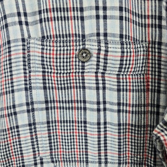 CARBON2COBALT Shirt Men's Gray Plaid Check Button Up Shirt Size M - Picture 3 of 10